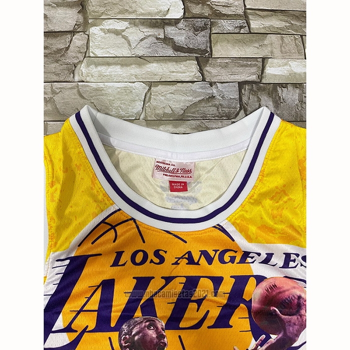Camiseta Los Angeles Lakers Kobe Bryant #24 Mamba Amarillo